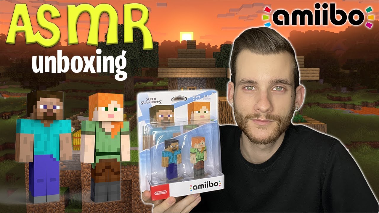 Steve Asmr ASMR | Smash Bros Steve & Alex amiibo Unboxing - YouTube