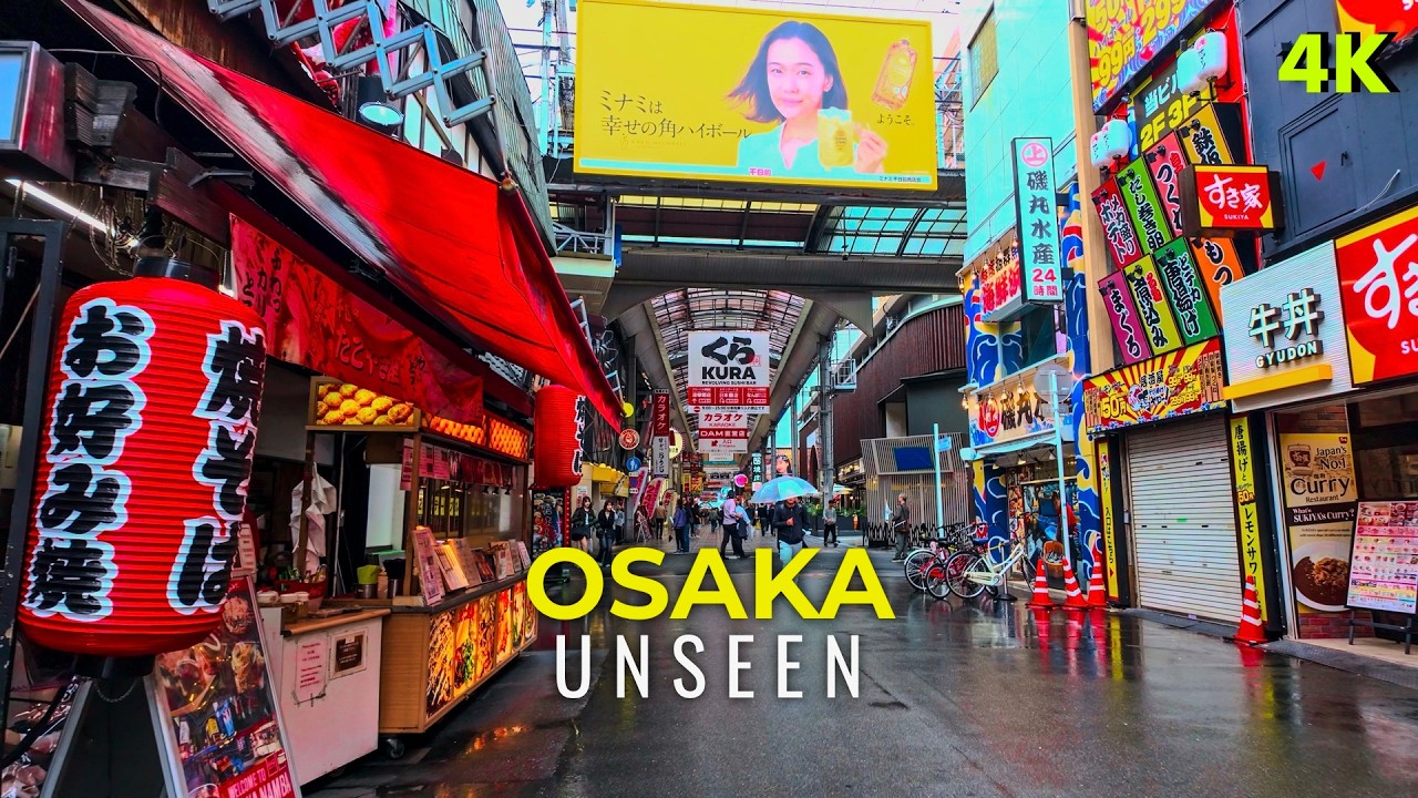 Osaka Morning Walk: Namba City to Dotonbori & Shinsaibashi  🇯🇵 | 4K HDR