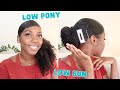 Sleek Low Ponytail on Natural Hair (first attempt! 😳lol)