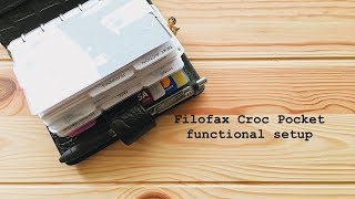Filofax Pocket Croc functional setup // PeanutsPlannerco, Mintedsugar