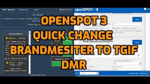 OPENSPOT 3 QUICK CHANGE -BRANDMESITER TO TGIF DMR NETWORK