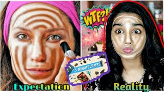 Testing out *viral makeup hacks* by 5 minute crafts | beauty hacks | part 1 | style with Pooja