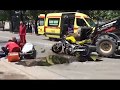 CrashNews.org/Байкер столкнулся с трактором в Сочи