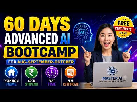 🔥60 Days Online AI Internship | Open for all | No Fees No Exam | Good Stipend + Certificate