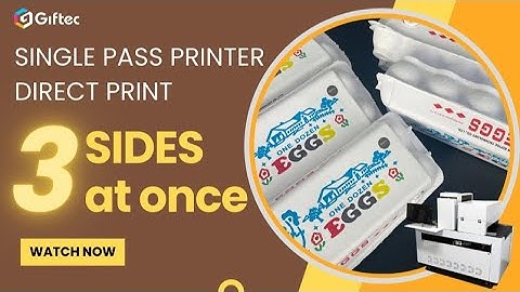 Automated print 3 sides directly at one time! Best Egg box Single Pass Packaging Custom Logo Printer