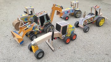 How to make matchbox tractor at home | Diy Mini tractor | Mini Tractor Science Project