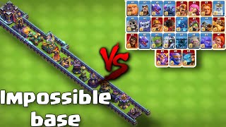 Impossible base ever pt2 || Can this troops survive? Clash of clans #gaming #clashofclans