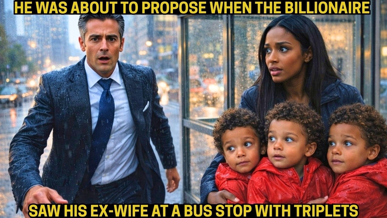 He Was About To Propose When The Billionaire Saw His Ex Wife At A Bus Stop With Triplets