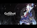 Character demo  kamisato ayaka camellia in winter snow  genshin impact