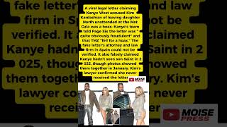 Fake Cease and Desist Claimed Kim Left North Unattended at Met Gala💔 #shorts #couple #kim #trending