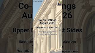 Upper East and West Side Co-op Listings, August 2026