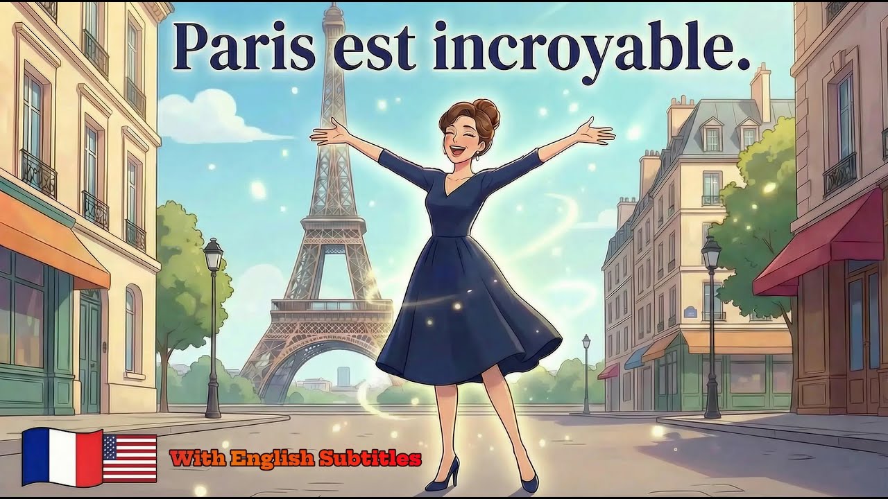 French Conversations A1 with Sophie in Paris 🇫🇷 | 5 Easy Conversations for Beginners | Subtitles