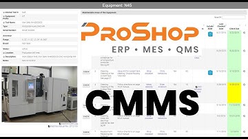 ProShop  CMMS - Equipment Module