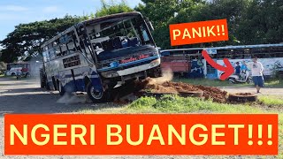 PERCOBAAN MENGGULINGKAN BUS SECARA BARBAR!!