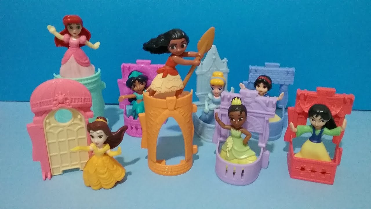 2021 DISNEY PRINCESS SET OF 8 McDONALDS HAPPY MEAL KIDS TOYS VIDEO