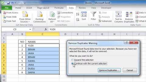 Menghapus Data Ganda dengan Remove Duplicate