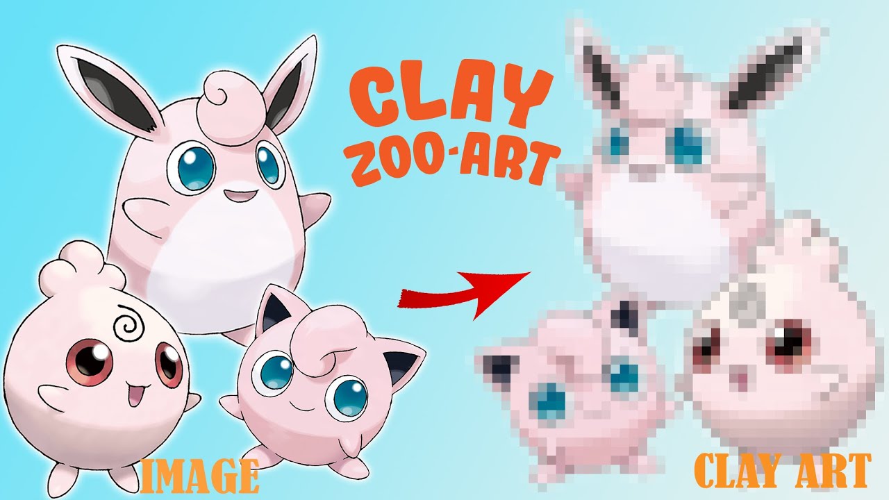 HOW TO MAKE " Pupurin + Purin and Pukurin   " style FROM CLAY | Pokémon Clay Tutoria