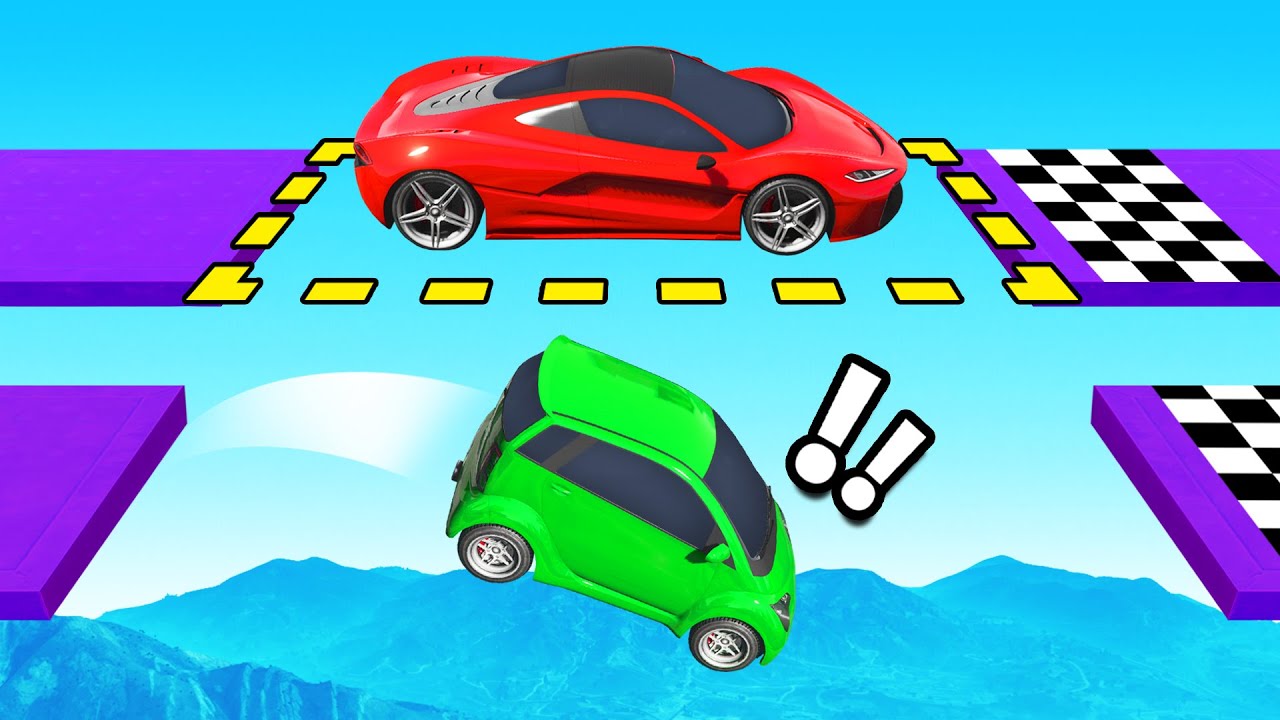 GTA 5 1v1 race on an invisible skill course (troll)