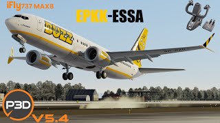 Boeing 737 MAX 8 | iFly 737 MAX 8 | Real Life BUZZ OPS | Kraków to Stockholm | P3D V5.4 Live