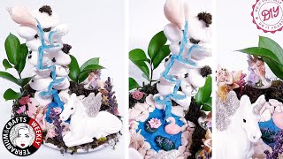 Fairy Garden DIY, Easy Hot Glue Waterfall & Water Effects, Seashell Craft Decoration Ideas.