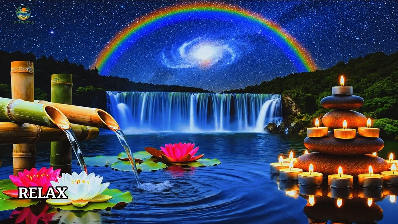 Calm Your Mind and Fall Asleep Quickly 😴 Relaxing Piano Music with Waterfall Sounds