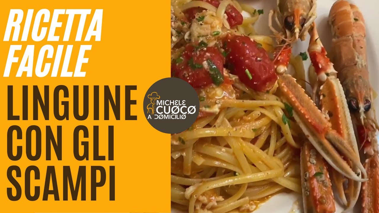 Linguine con gli scampi - Primo di pesce facile e veloce 🍤