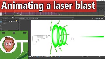 Animating a laser blast (pt 1) - Using Gradients and the Animate tool - OpenToonz Tutorial