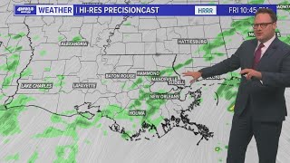 Weather: mostly cloudy skies, rain on the way