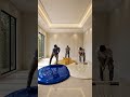 Luxury Blue Gold Epoxy Marble Floor | Mirror Gloss Flooring Transformation | Satisfying Process