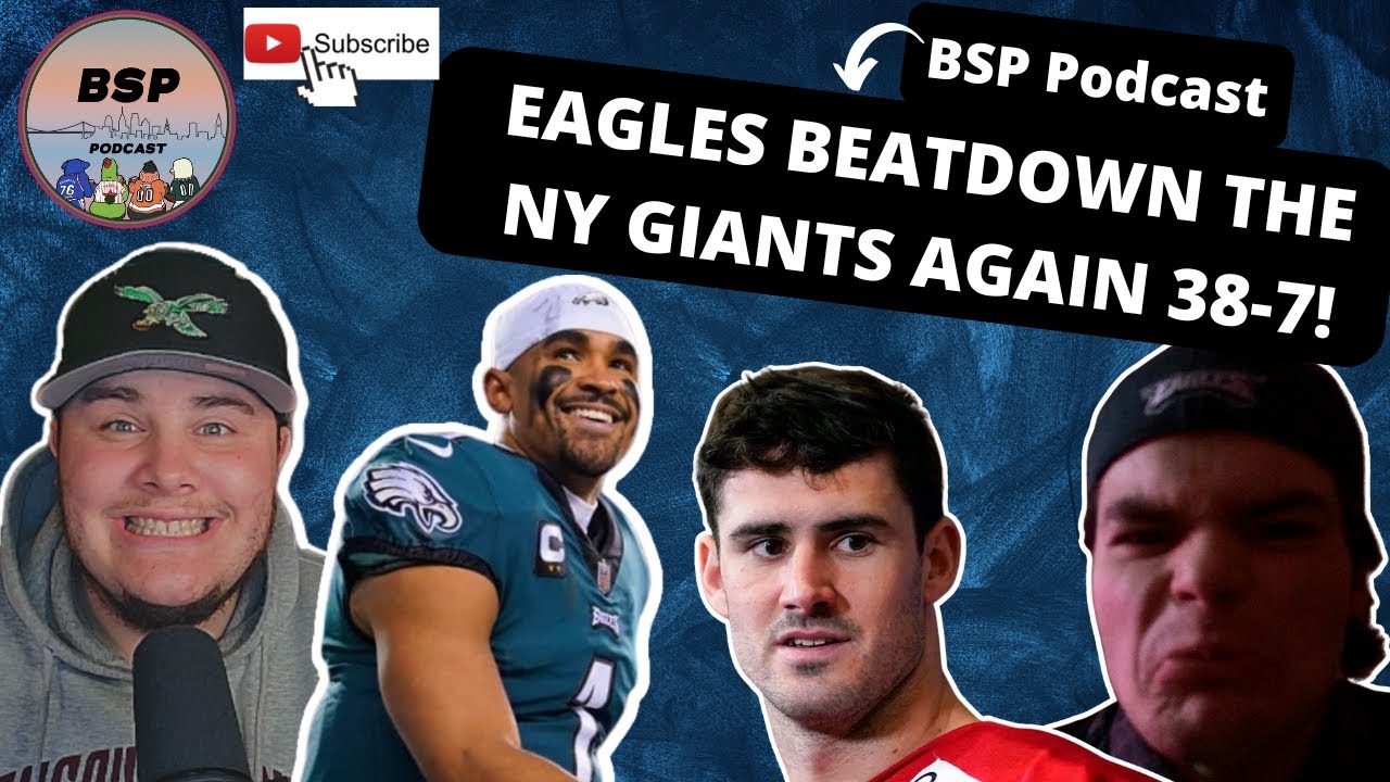 EAGLES FAN REACTION EAGLES CRUSH NY GIANTS AGAIN JALEN HURTS + BOSTON