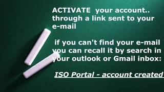 How to activate ISOlutions account (version 2)
