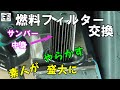 サンバー　燃料フィルター交換方法　メンテナンス　内部の汚れを見てみた　DIY