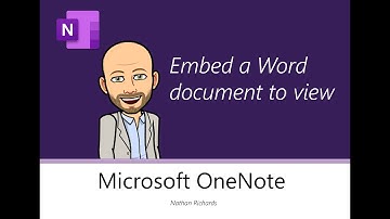 OneNote - How to embed a Word document