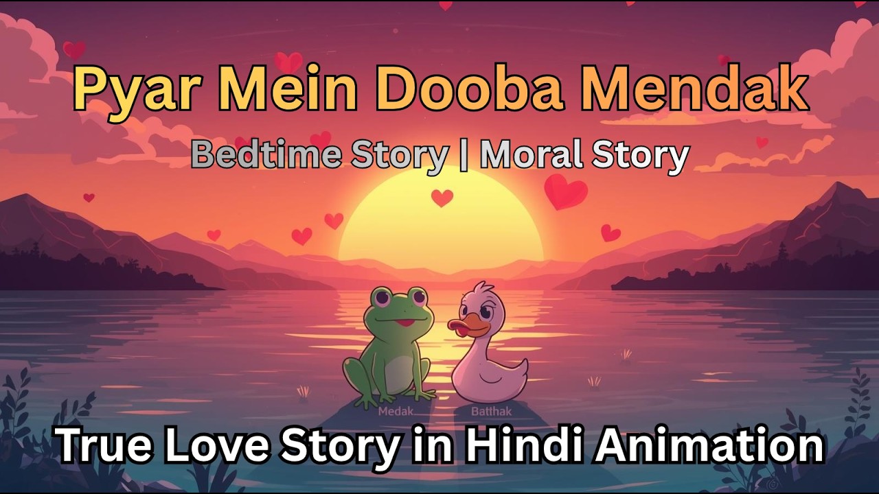 प्यार में डूबा मेंढक | Frog in Love | एक अनोखी प्रेम कहानी 🐸🦆 Bedtime Animated Story