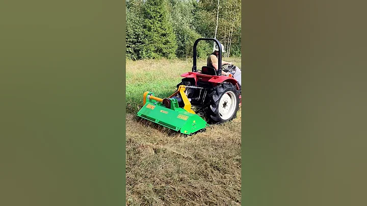 135cm (53inch) Flail mower on 26hp compact tractor  #mitsubishi #tractor #flailmower