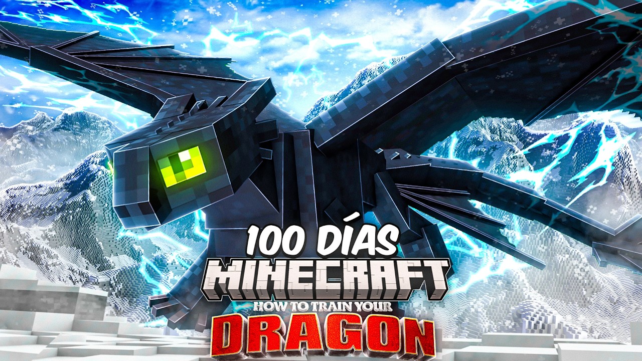 ¡Pasé 100 Días en Cómo Entrenar a tu Dragón en Minecraft!!