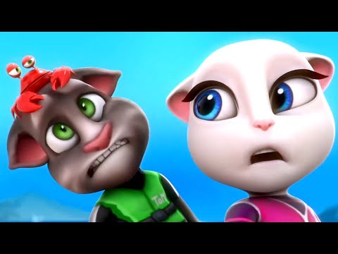 Talking Tom ⭐  Poder do Tom e da Sereia ⭐  Desenhos Animados Engraçados Para Crianças