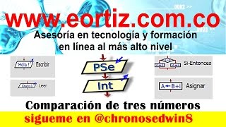 Comparing three numbers in PseInt