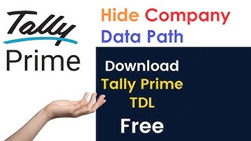 Hide tally data path with password || hidden data path free tdl || @TallyTdlSolution