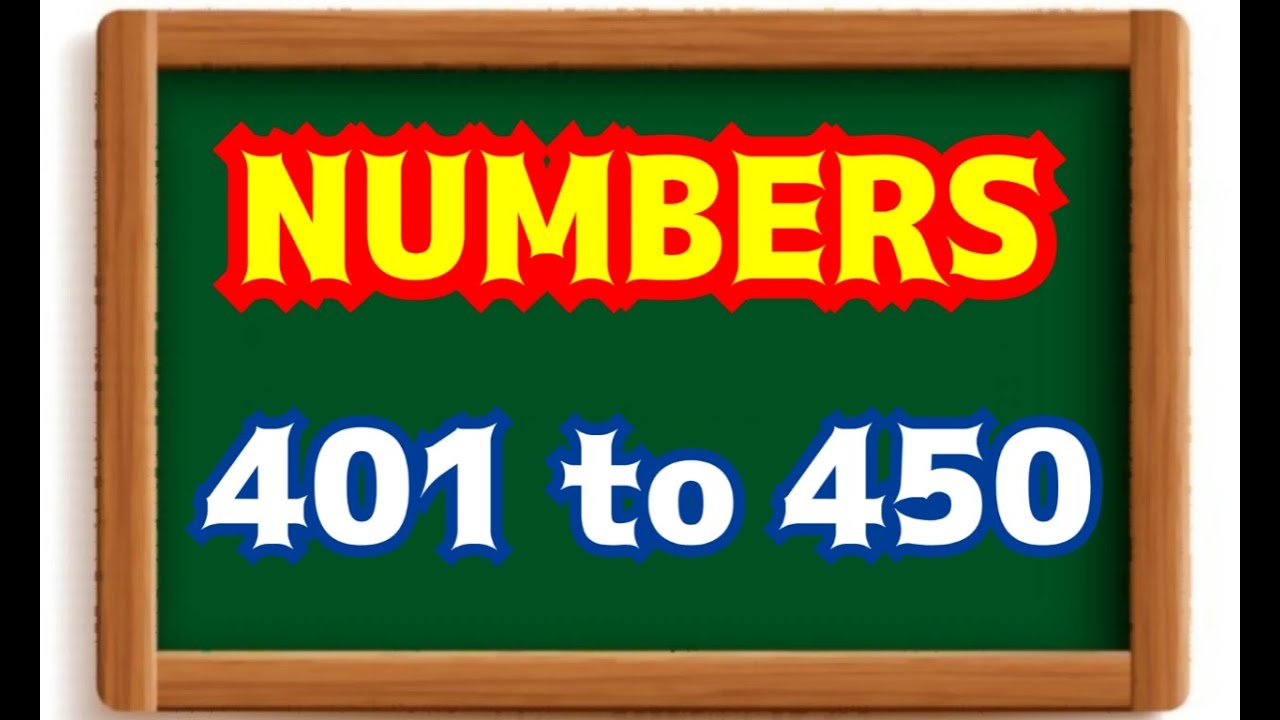 Learn Numbers 401 to 450_Kids Learn Numbers from 401 to 450_Baby ...