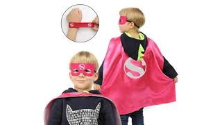 باید نقد کنید - 4 لباس های مختلف Superheros Cape and Mask Costumes 4 مجموعه شامل انطباق پاداش Wri.. screenshot 4