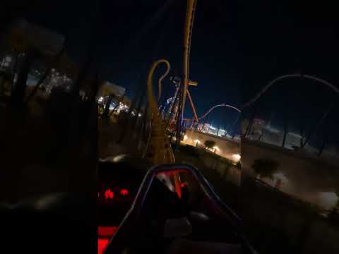 Iron Rattler Tilt Coaster POV at night Six Flags Qiddiya City #ironrattler #sixflagsqiddiyacity