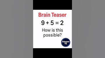 "When 9 + 5 = 2… Can You Crack It? 🤯⏳"#BrainTeaser #RiddleTime #MindTwist #LogicPuzzle #MathRiddle 