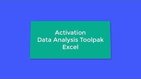 Data Analysis Toolpak Activation in Excel 2016