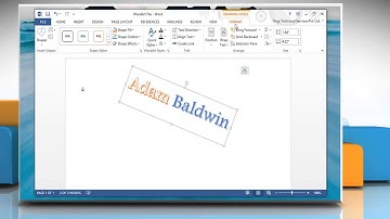 How to rotate a WordArt Object in Microsoft® Word 2013 on a Windows® 8.1 PC
