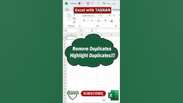 Remove Duplicates Highlight Duplicates | #Excel #ExcelTips #ExcelShorts #ExcelTutorial #ExcelTricks