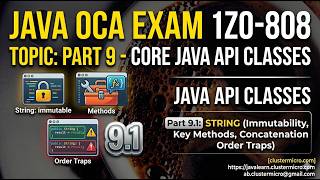 9.1 String — Immutability, Key Methods & Concatenation Order Traps | Java OCA 1Z0-808