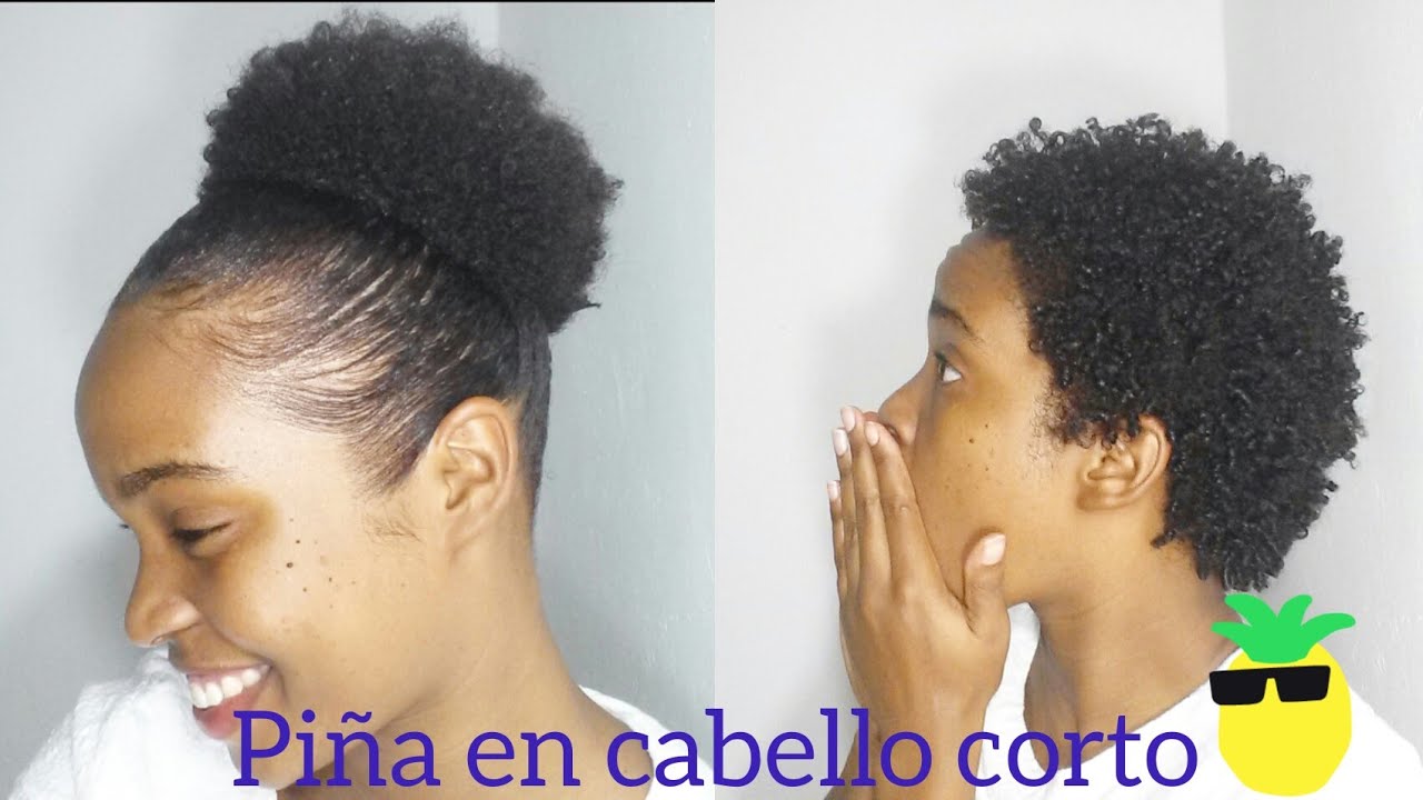 Como hacer una piña en cabello corto | PIÑA | CABELLO CORTO - YouTube