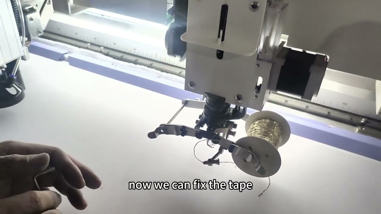 How to make Tapping Embroidery with Gensen 1+1 heads tapping/cording embroidery mamchine.