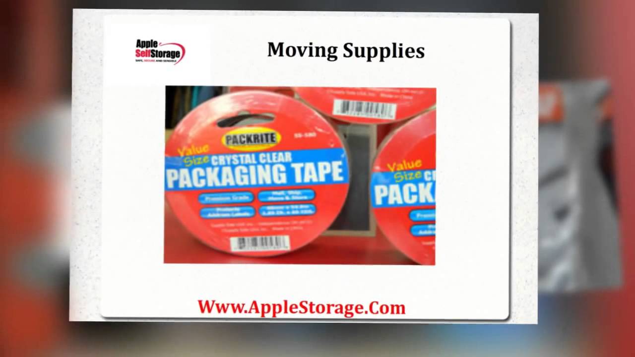 Apple Self Storage Moving Supplies & Boxes - YouTube
